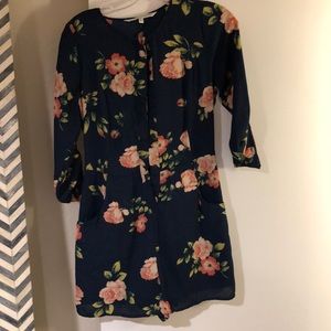 Floral Quarter length romper